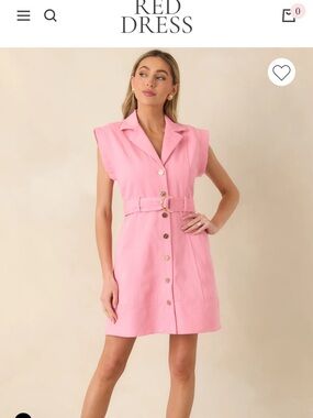 entro Pink jeans Belted Dress